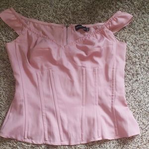 PRETTY LITTLE THING PINK CORSET TOP